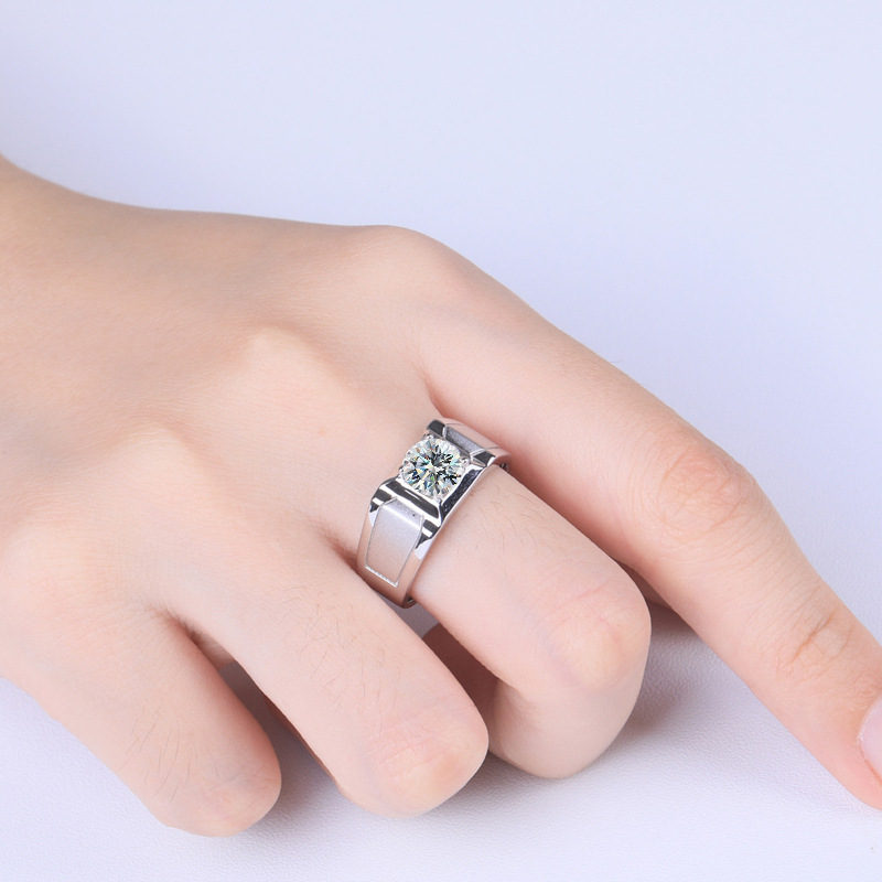 Hot selling s925 sterling silv - Moissanite Engagement Ring 1 Carat recension och pris