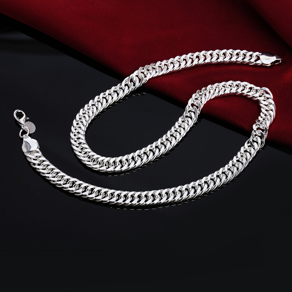 New 925 Sterling Silver Cuban  - Cuban Link Chain 12Mm recension och pris
