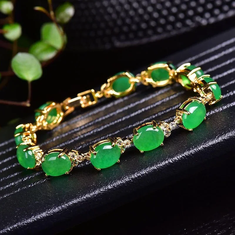 Natural Green Jade Agate LOVE  - Bracelets recension och pris