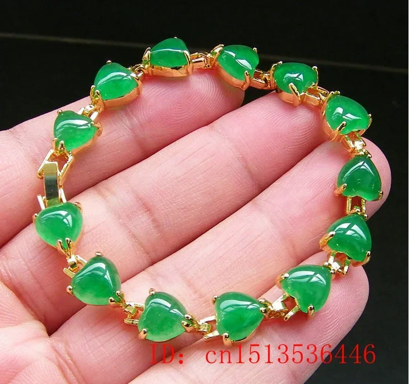 Natural Green Jade Agate LOVE  - Bracelets recension och pris