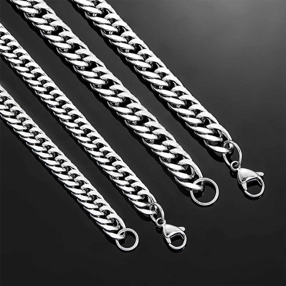 HIYEE 3mm/4mm/5mm/6mm/7mm/8mm  - Cuban Link Chain 12Mm recension och pris