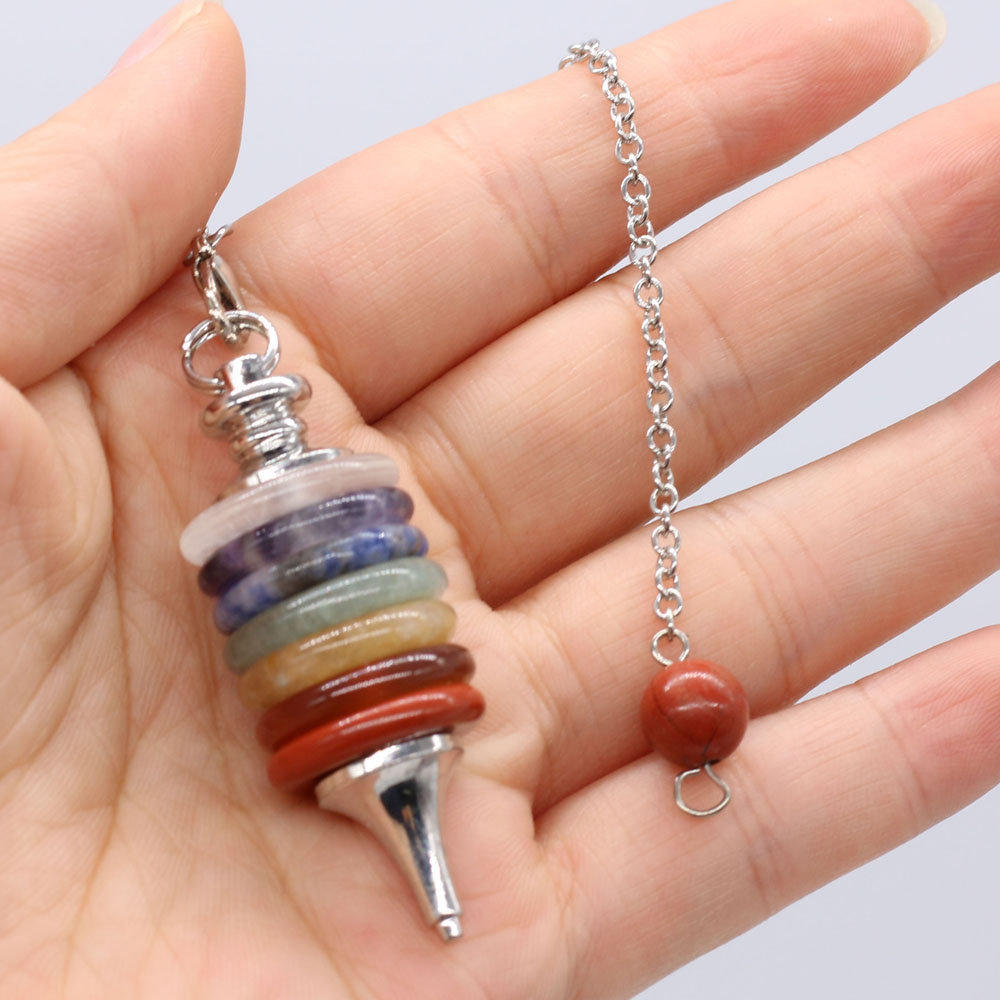 Natural Stone Chakra Pendulum  - Crystal Pendant Necklace Natural Stone recension och pris