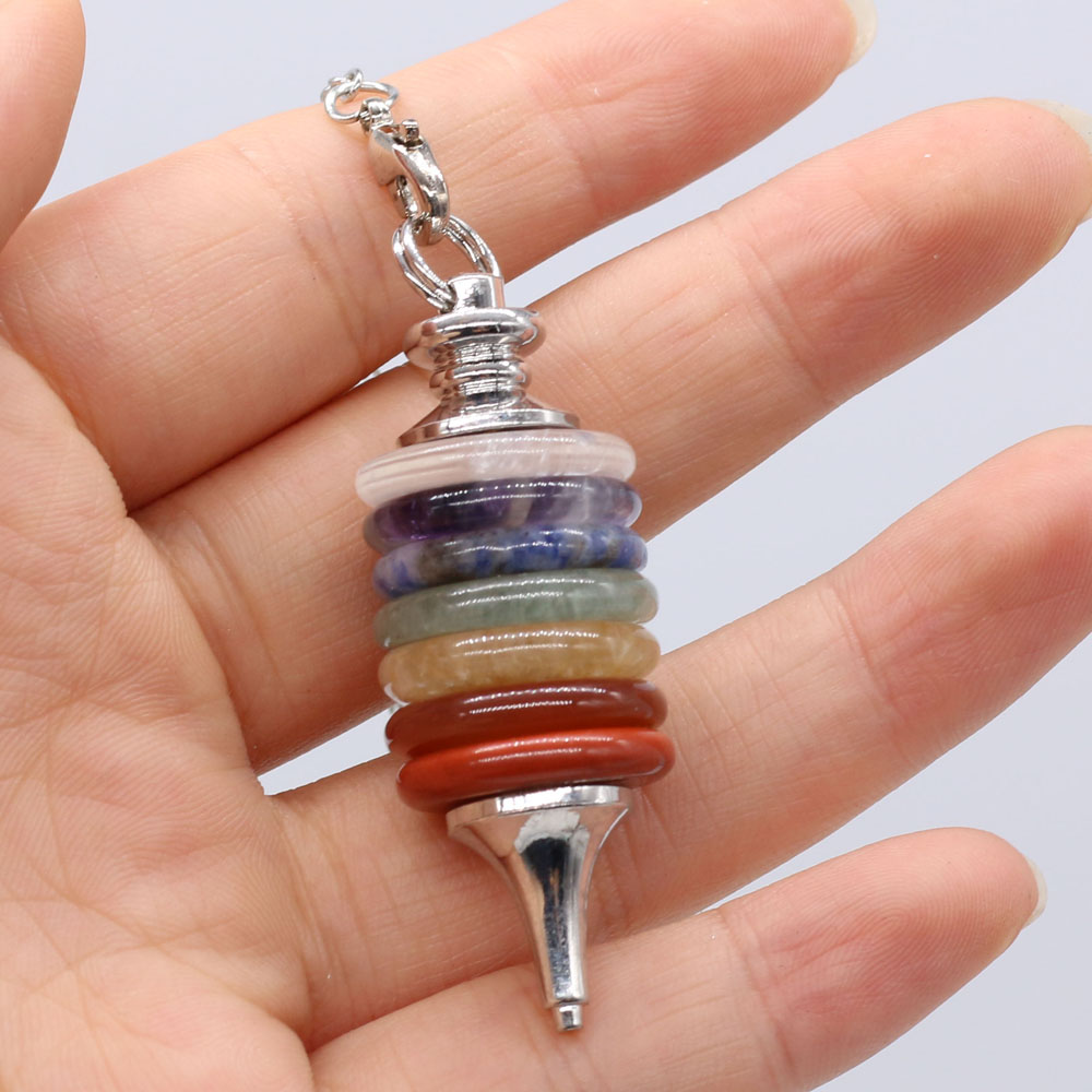 Natural Stone Chakra Pendulum  - Crystal Pendant Necklace Natural Stone recension och pris