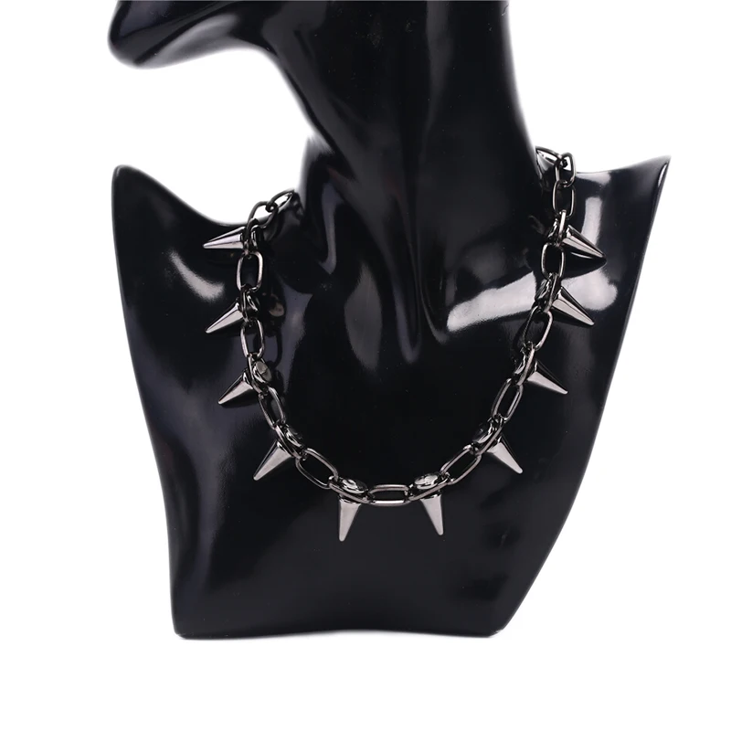 Goth Rock Biker Spike Rivet Co - Goth Punk Spike Choker recension och pris