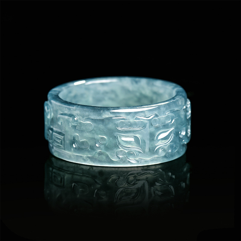 Myanmar Jadeite Taotie Ring Fa - Rings recension och pris
