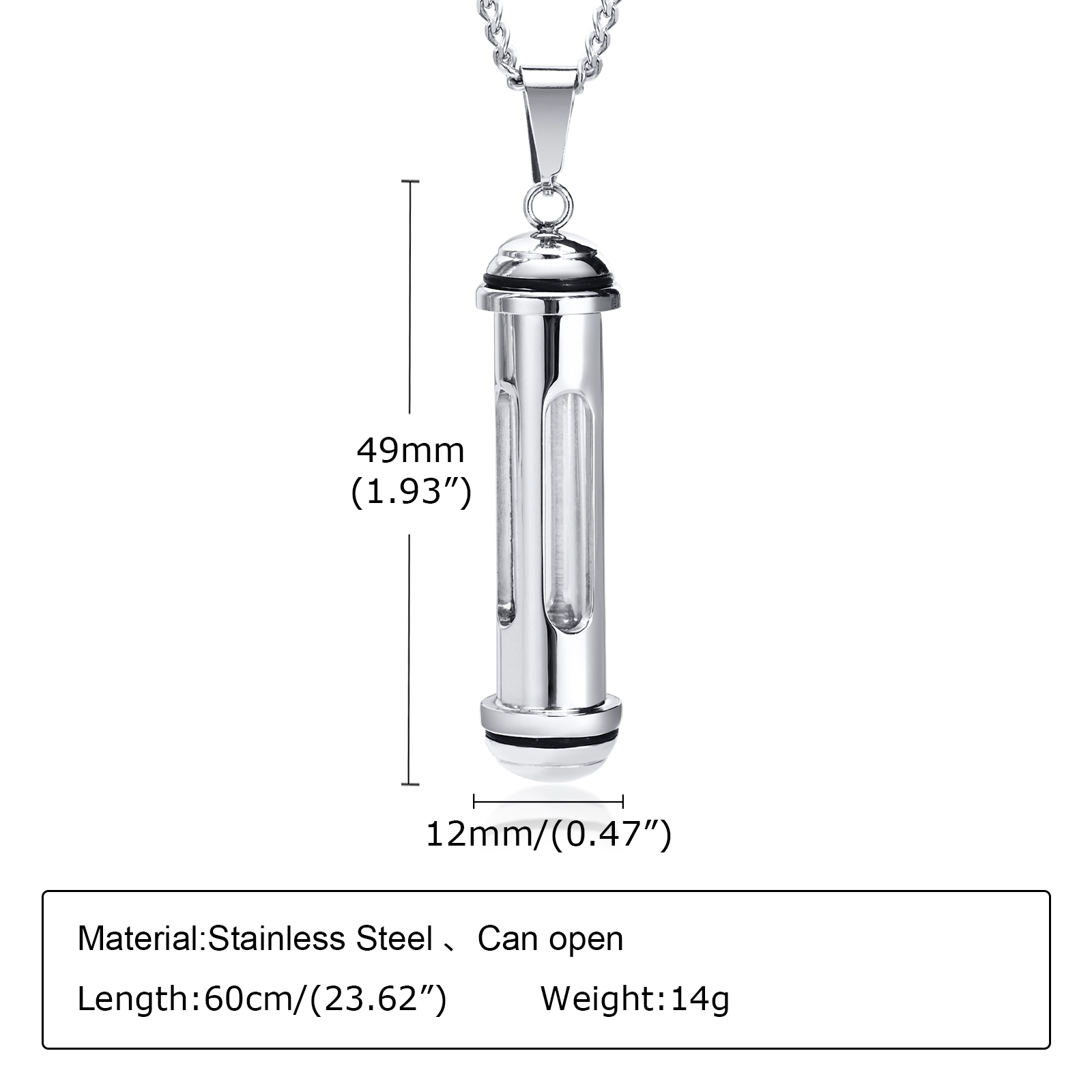 Vnox Men's Stainless Steel Nec - Cuban Link Chain 12Mm recension och pris