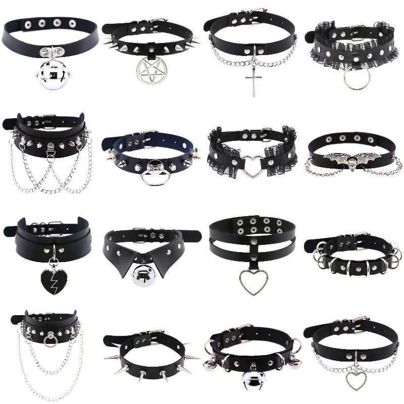 Trendy Punk Spike Rivet Leathe - Goth Punk Spike Choker recension och pris