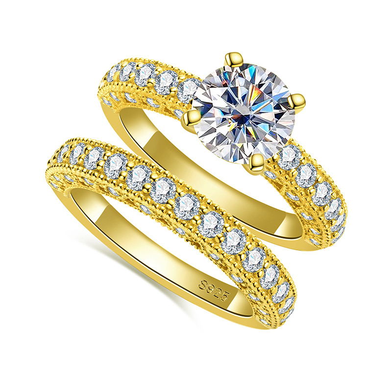 Ring Set For Women 925 Sterlin - Moissanite Engagement Ring 1 Carat recension och pris