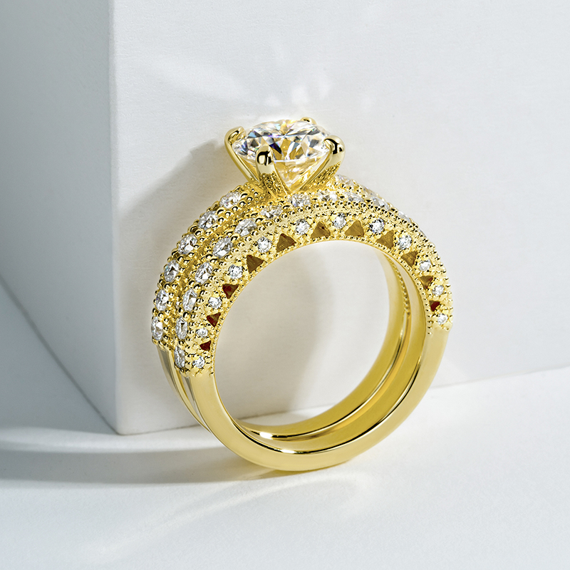 Ring Set For Women 925 Sterlin - Moissanite Engagement Ring 1 Carat recension och pris