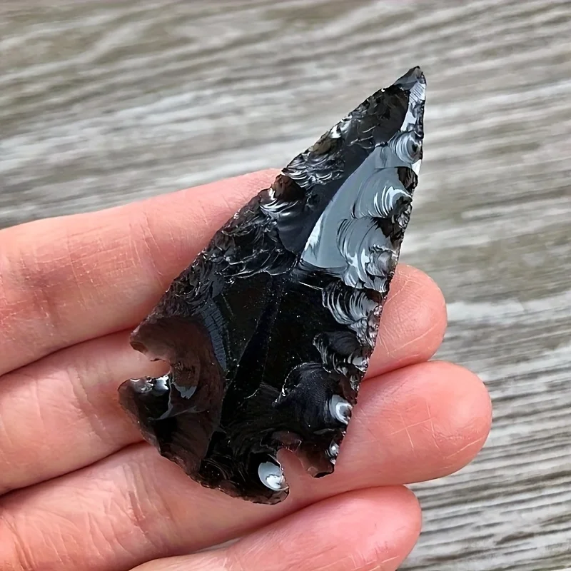 1 Obsidian Arrow Pendant -Hand - Crystal Pendant Necklace Natural Stone recension och pris