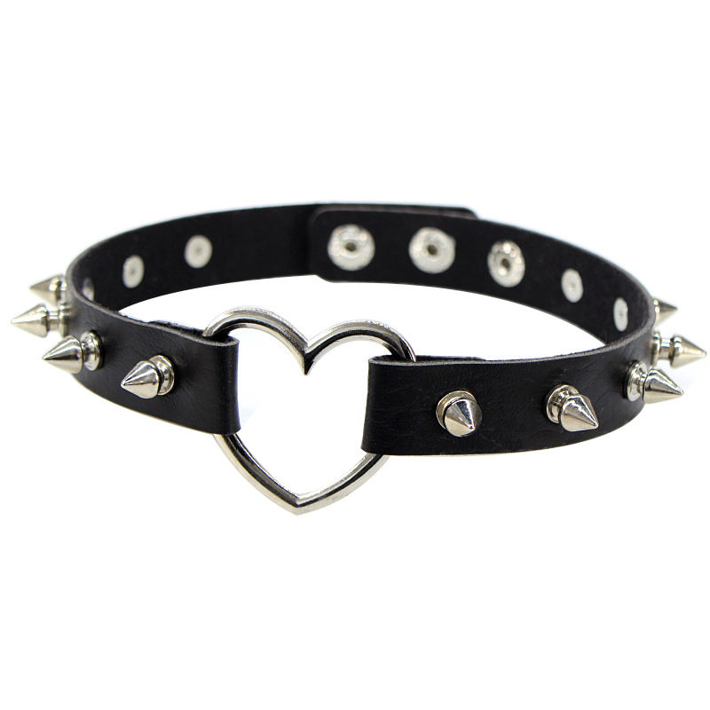 Sexy Spike Punk Collar Leather - Goth Punk Spike Choker recension och pris