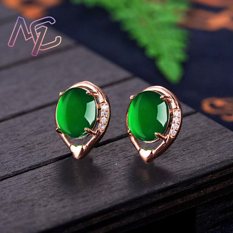 Natural Jade Flower Earrings S - Earrings recension och pris