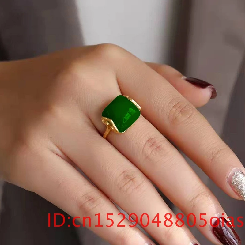 Natural Hetian Jade Ring Fashi - Rings recension och pris